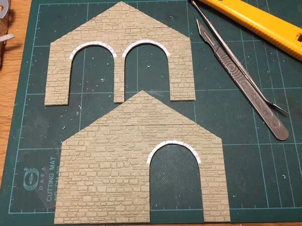 so all 3 arches are now complete and ready for assembly to the side walls.