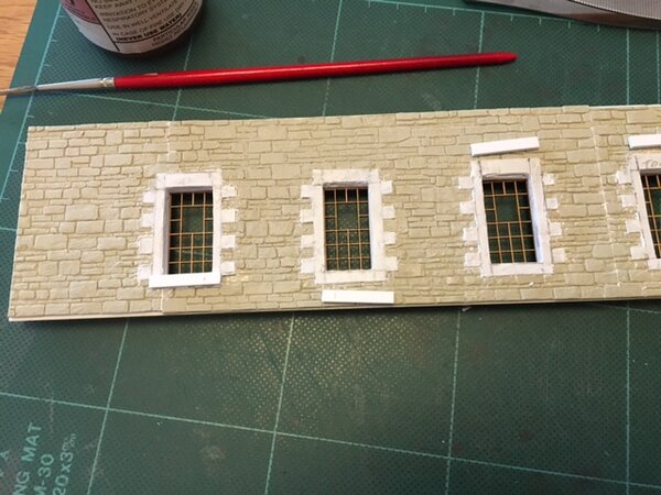 Sills have been cut out for the windows
