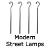 Model Railway Scenery - Hornby Skaledale - Modern Street Lamps - R8672